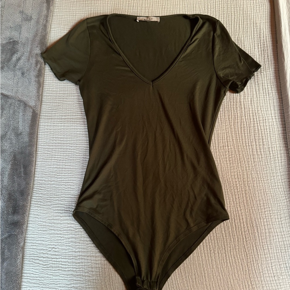 Gaze Olive Green Bodysuit